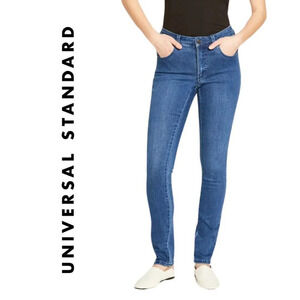 NWT, Universal Standard, Seine “Mid” High Rise Skinny Jeans, True Blue, Size 14L